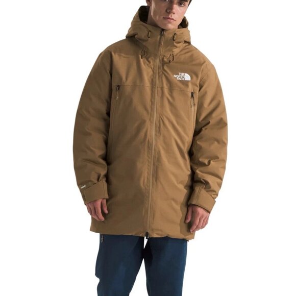 The North Face Mountain Range Down Parka 600 Men's Sz L Utility Brown ~NWT $400 - Picture 2 of 9
